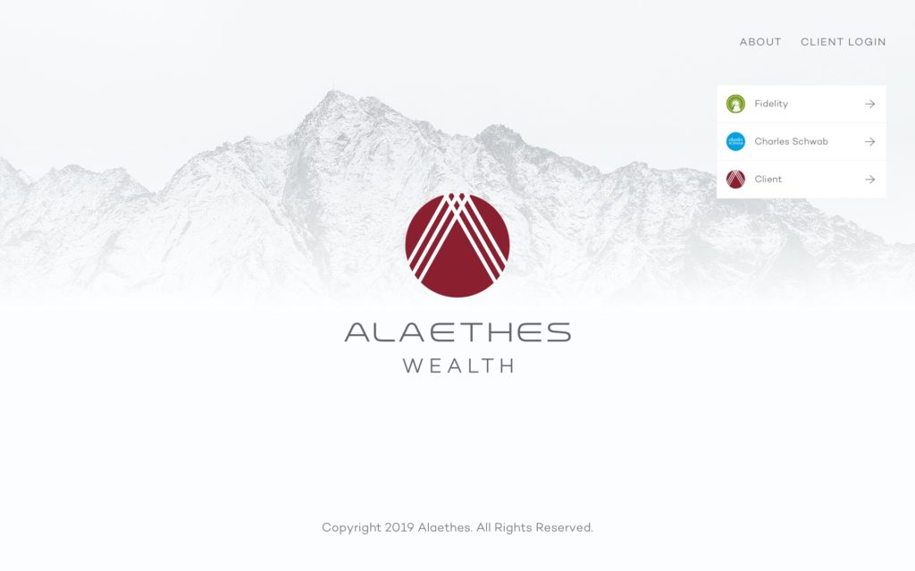 Alaethes Wealth client login access website development