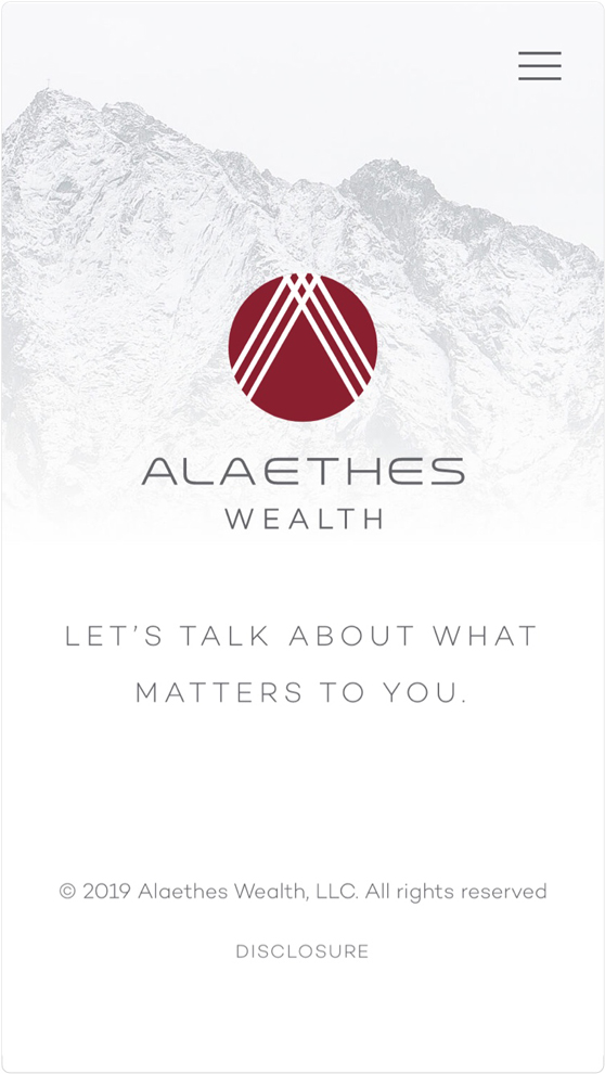 Alaethes Wealth mobile website development