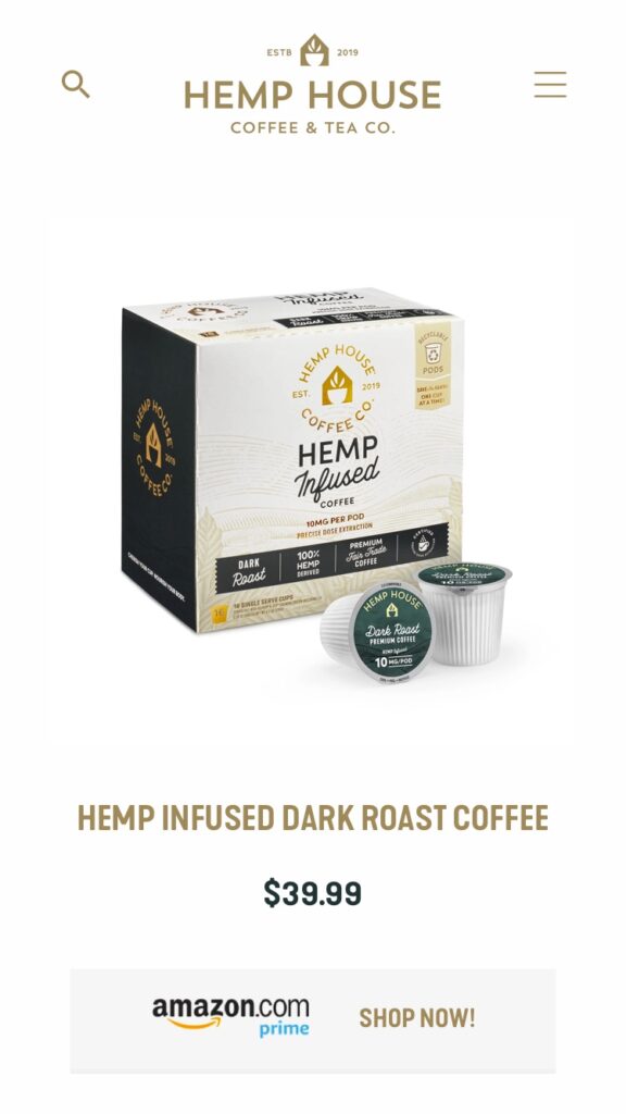 Hemp House coffee single product mobile