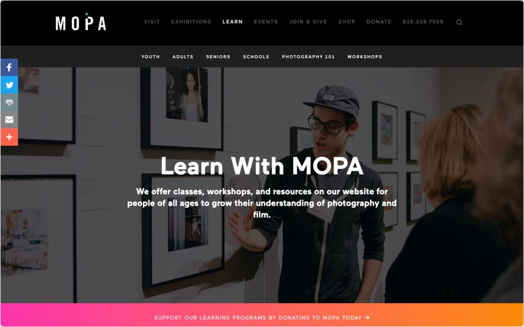 mopa photography and film learning website