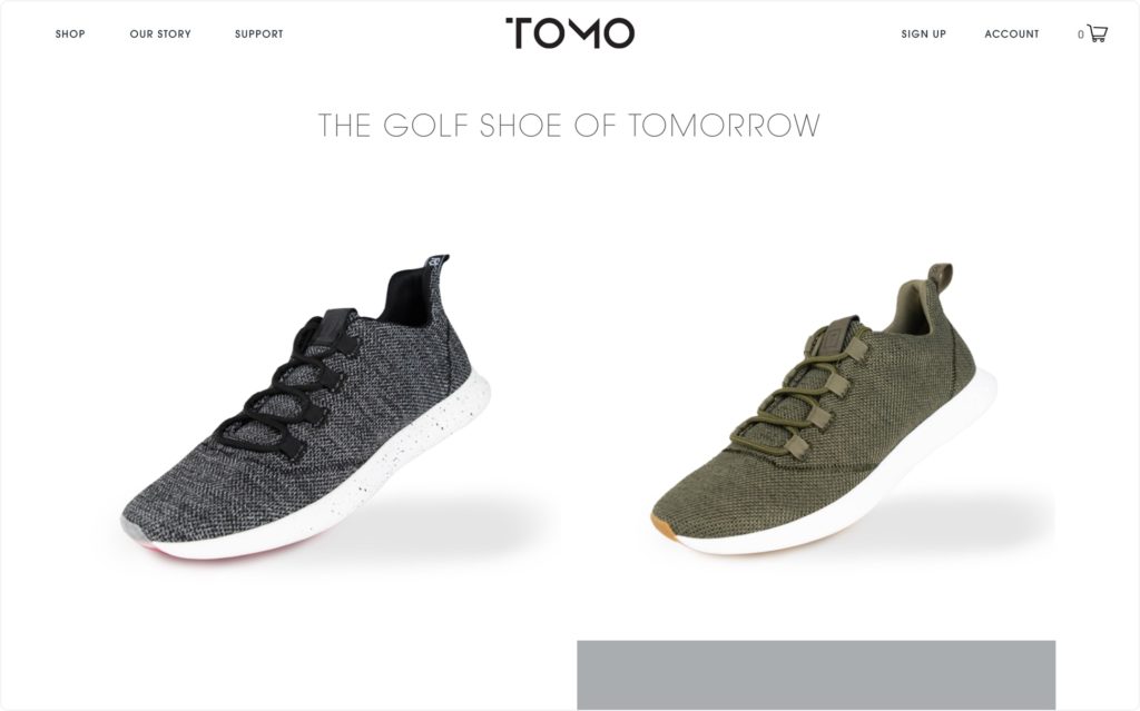 two shoes of different colors brand tomo