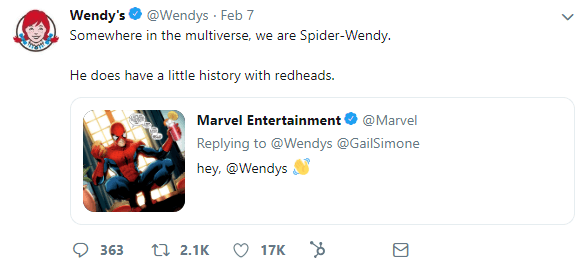 Spider-Wendy Tweet