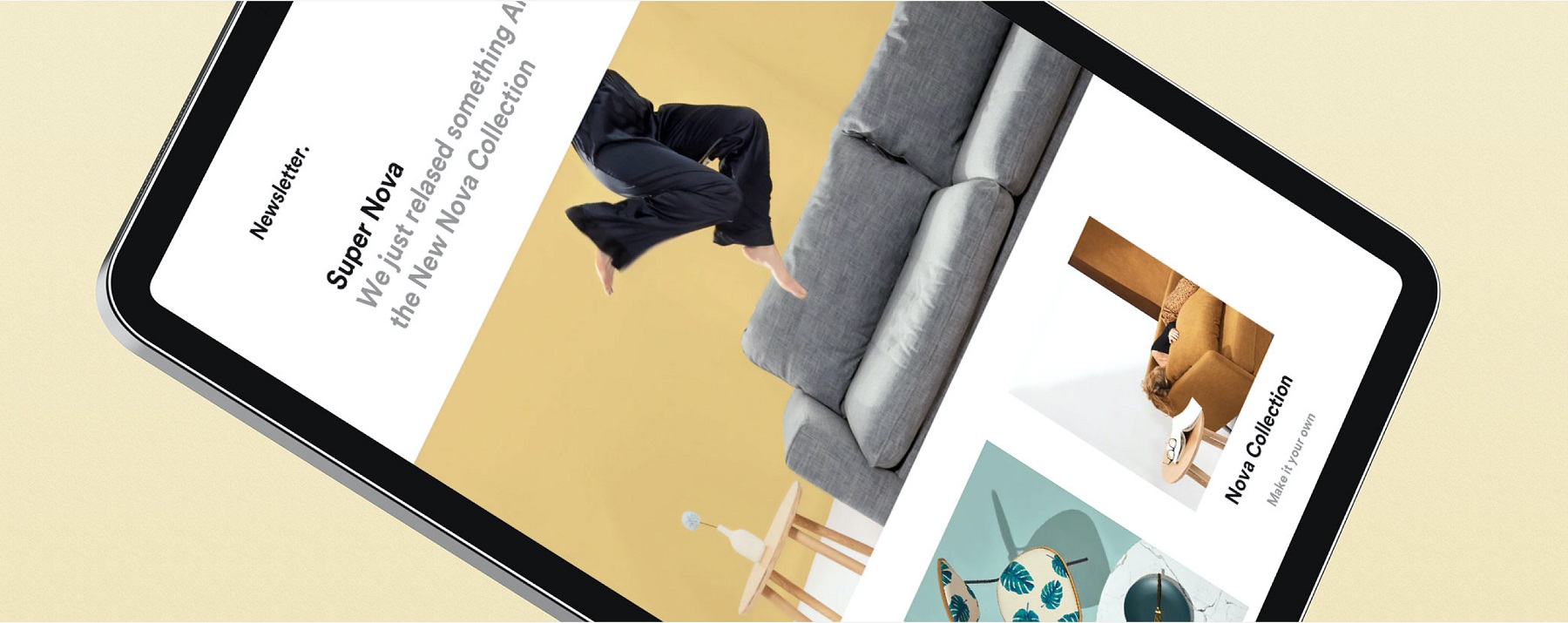 newsletter in tablet