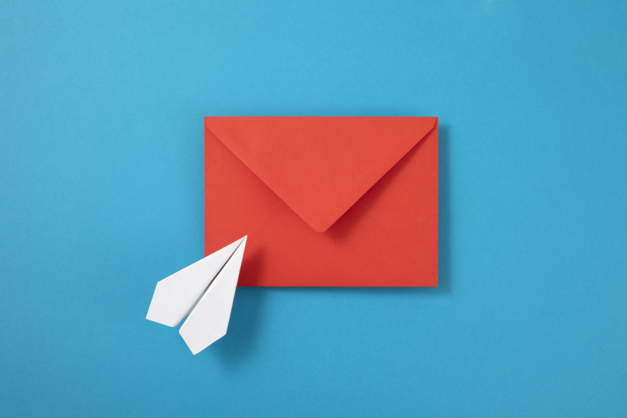 envelope and paper airplane to represent klaviyo updates 2022