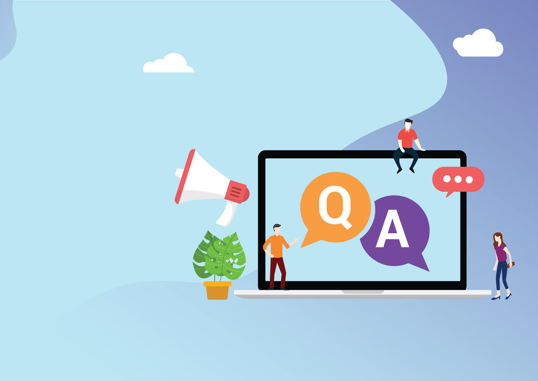 An FAQ page answering questions and broadcasting information for SEO purposes