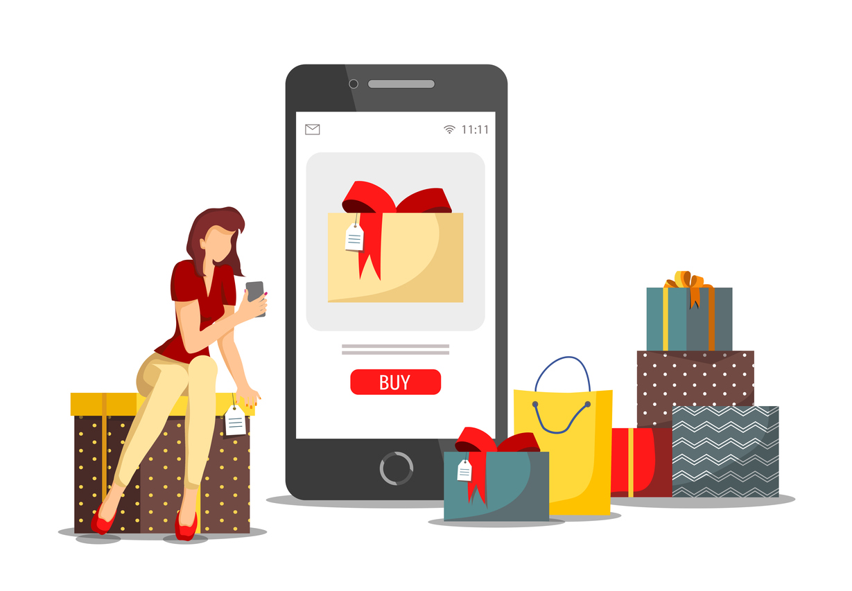 online shopper receiving messages through holiday email campaigns