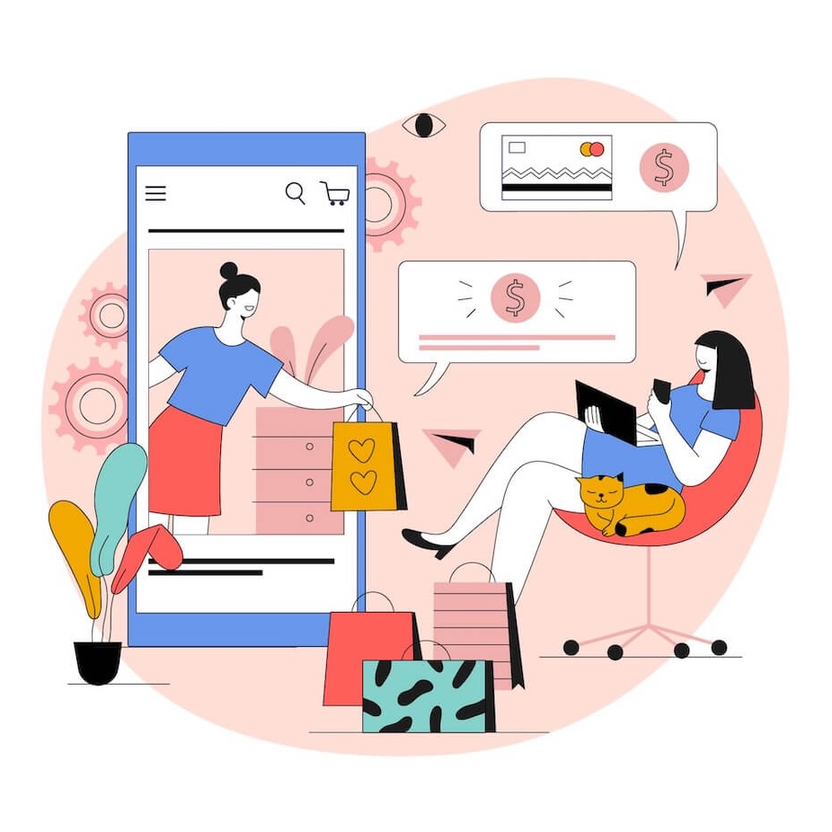 Woman shops online from home, receiving packages; preparing for BFCM 2025.