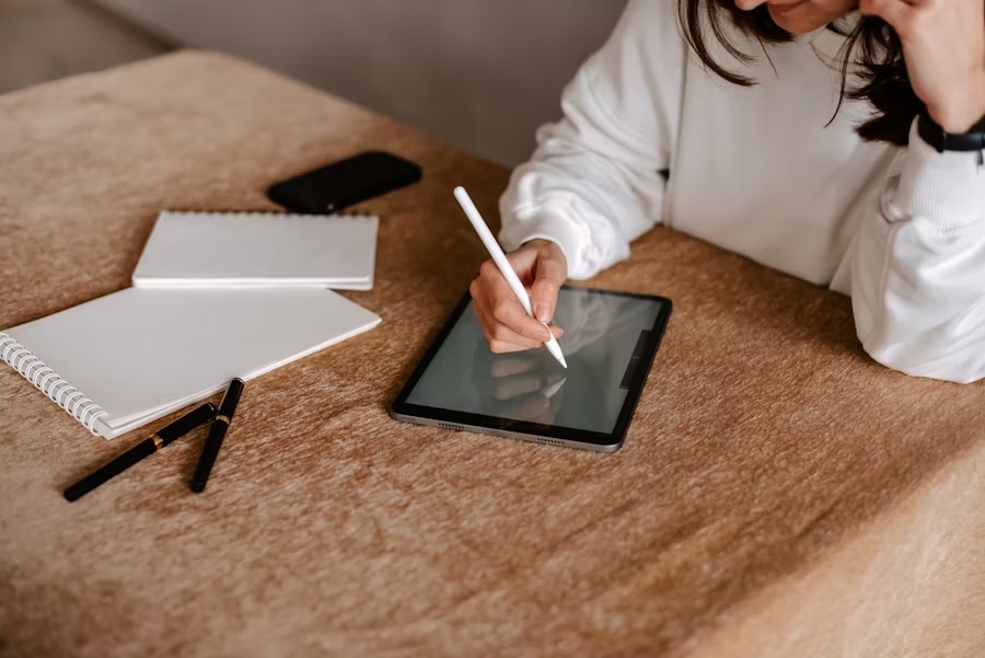 Creative strategist at work from a remote location